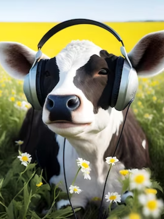 Como a música influencia o comportamento das vacas